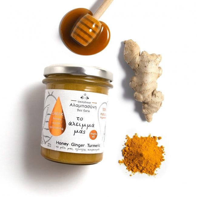 Alabasinis X Tearoute Honey with Ginger & Turmeric – Natural Immunity Blend