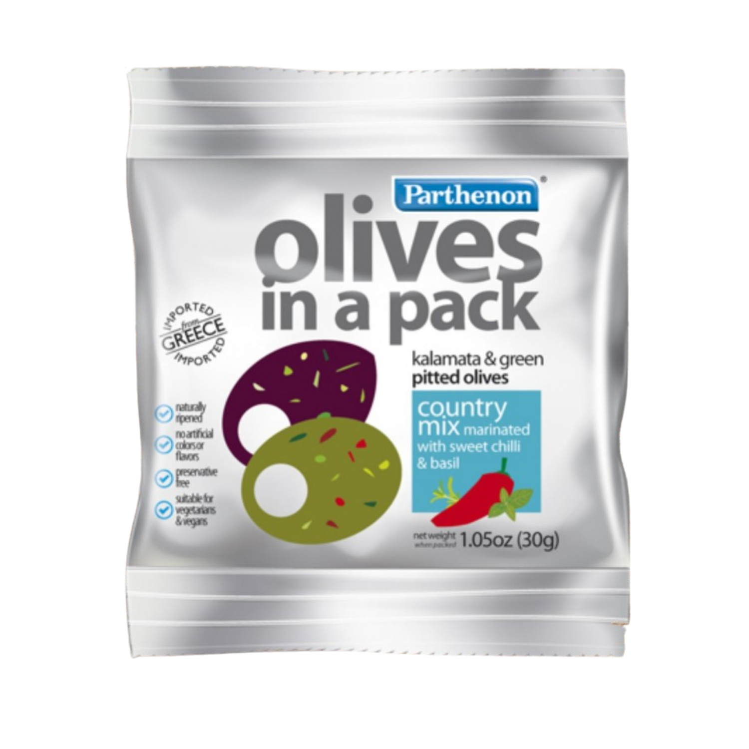 Parthenon Kalamata & Green Olives – Country Mix with Sweet Chili & Basil