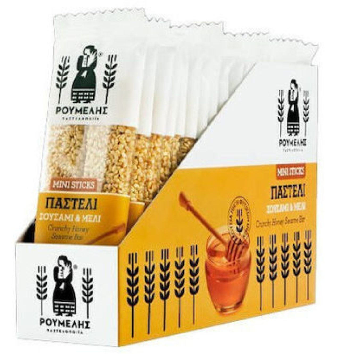Roumelis Mini Crunchy Sticks – Honey & Sesame Bar