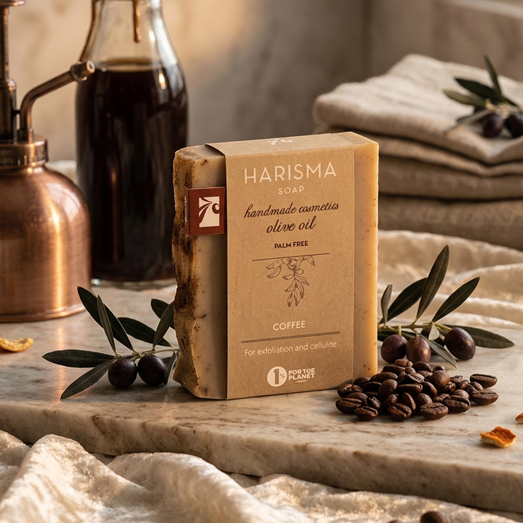 Natural Olive Oil Coffee Soap by Harisma