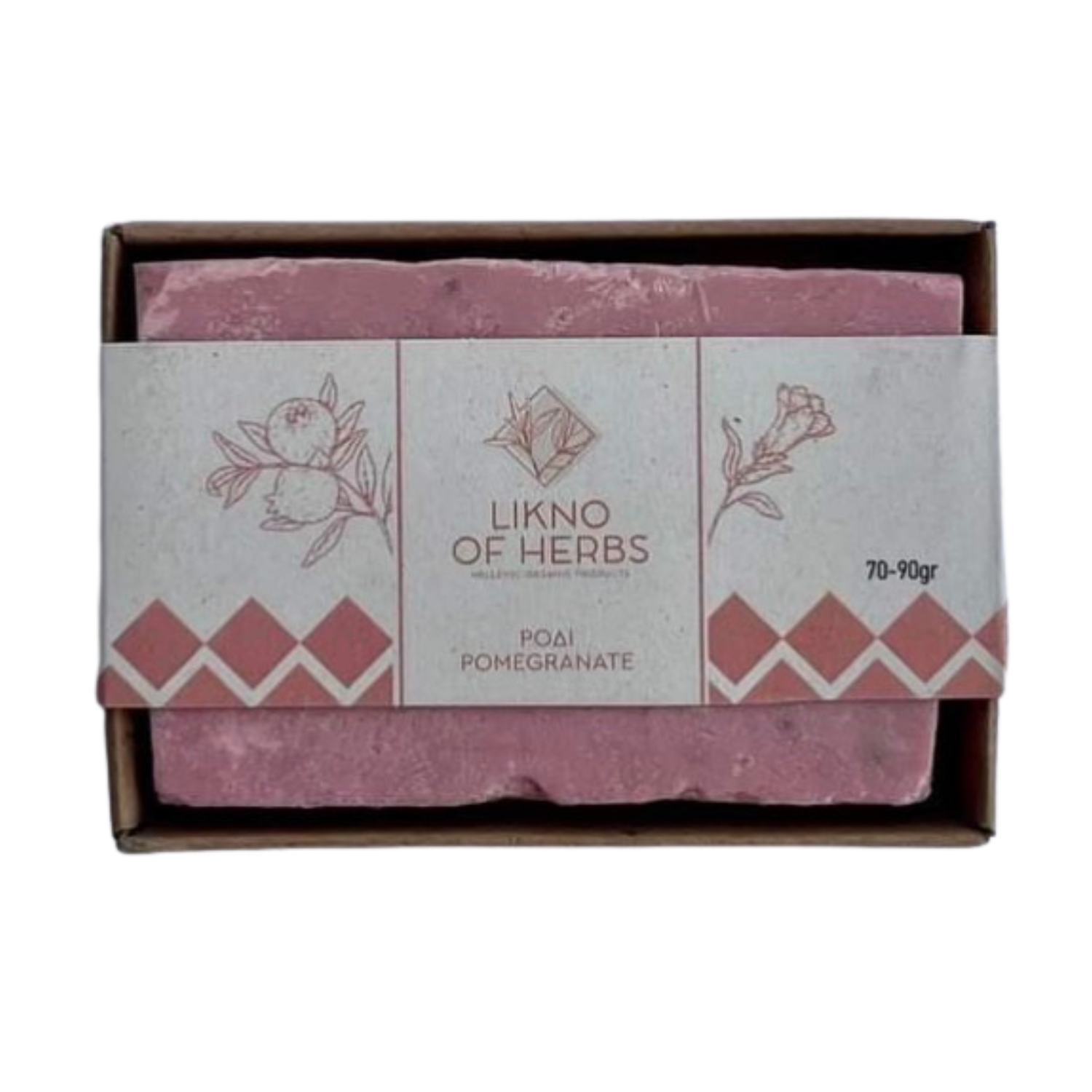 Olive Oil Pomegranate Soap by Likno of Herbs