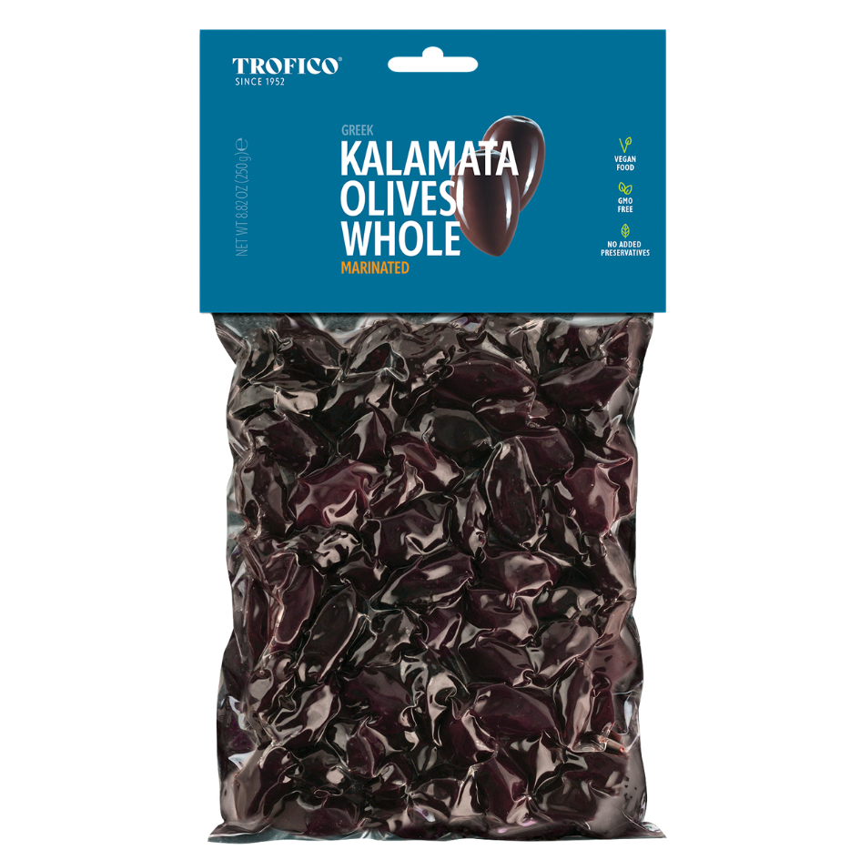 Trofico Greek Kalamata Whole Olives – Vacuum Pack 250g