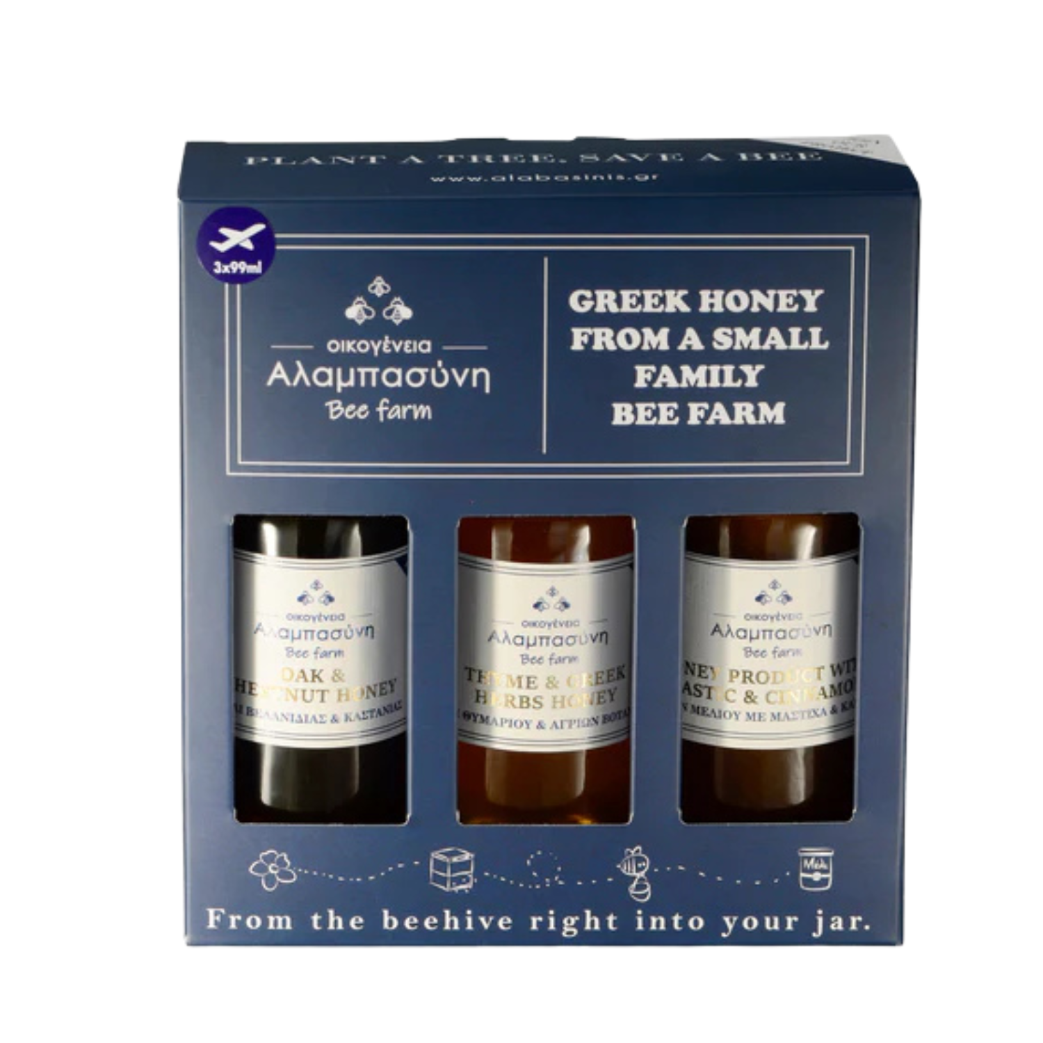 Family Alambassini Greek Honey Collection – Pack of 3 Artisan Flavors