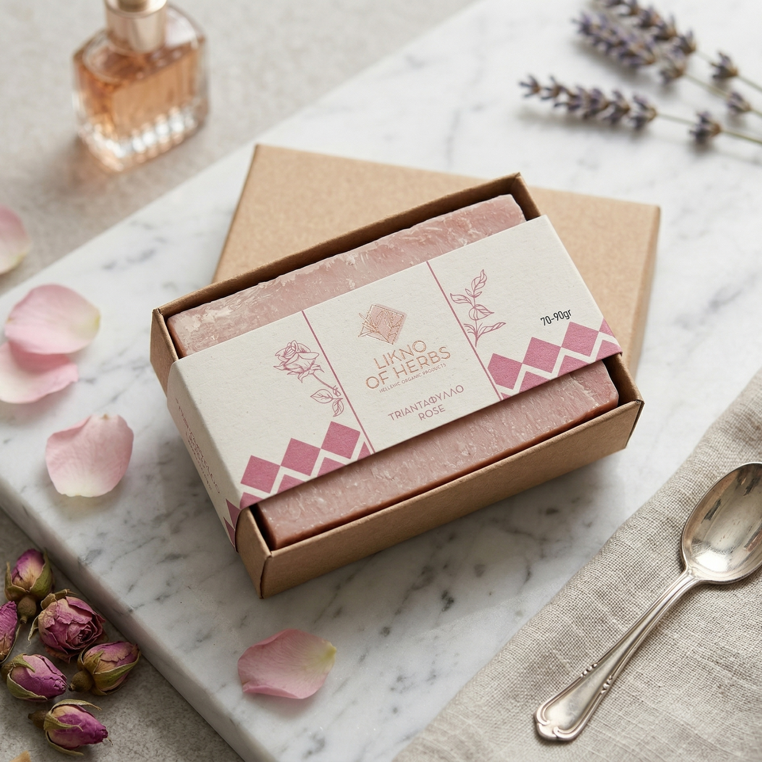 Likno of Herbs Rose Soap OLIVER OIL