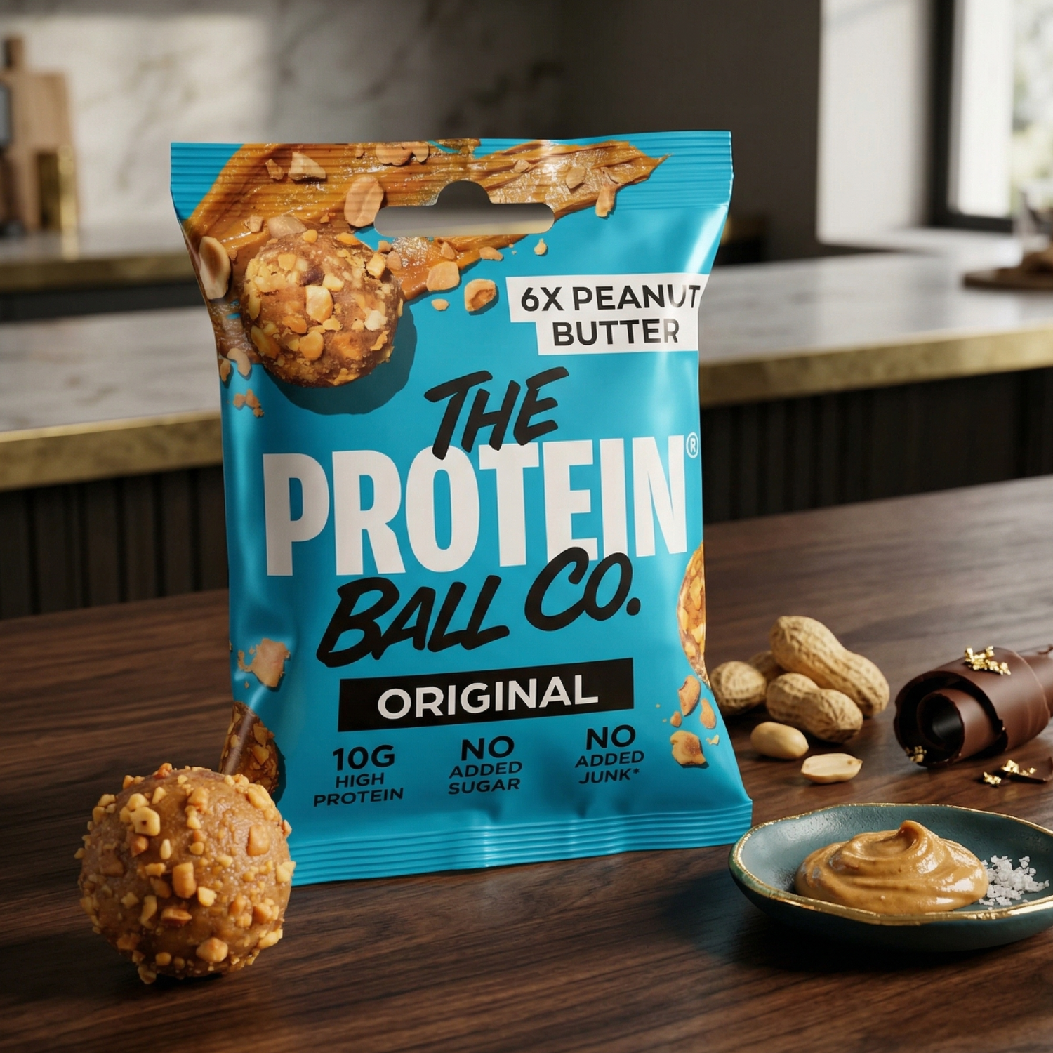 The Protein Ball Co. Original Snack Balls – Peanut Butter (6 Pack)