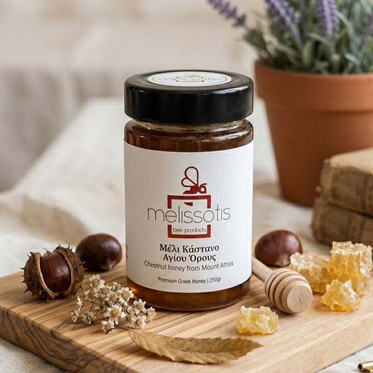 Melissotis Greek Chestnut Honey – 250g