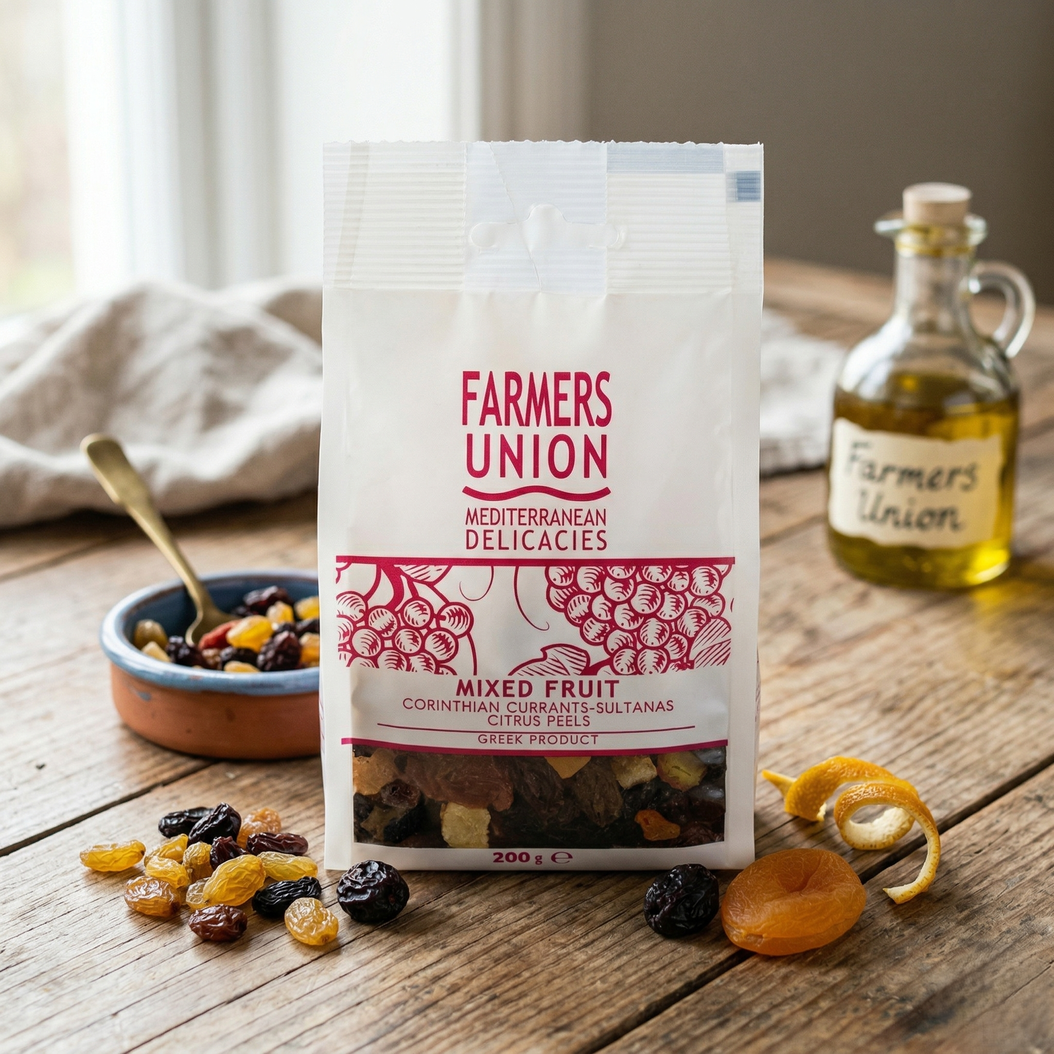 Farmers Union Mediterranean Delicacies Mixed Fruit – Corinthian Currants, Sultanas & Citrus Peels (200g)