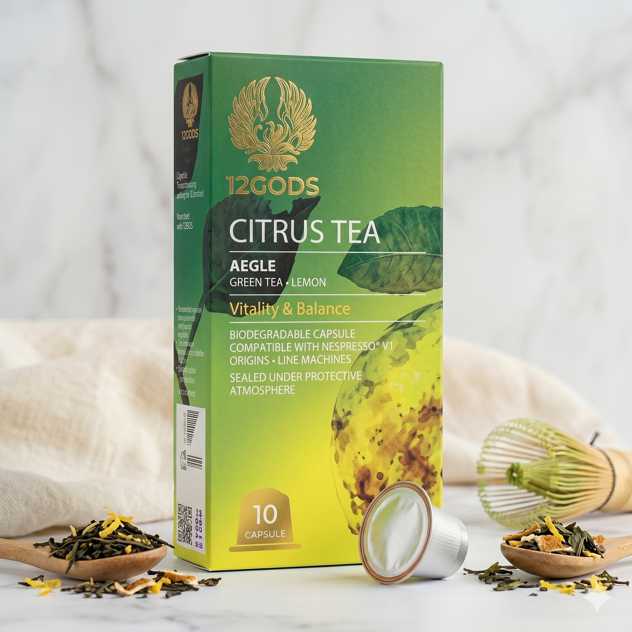 Aegle Green Tea with Lemon – Vitality Blend