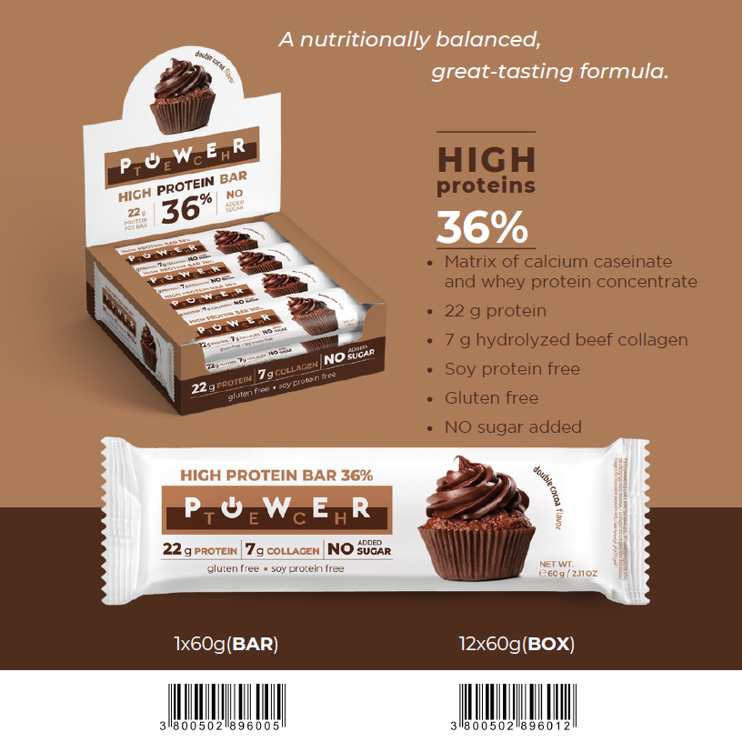 Power Tech High Protein Bar – Double Cocoa