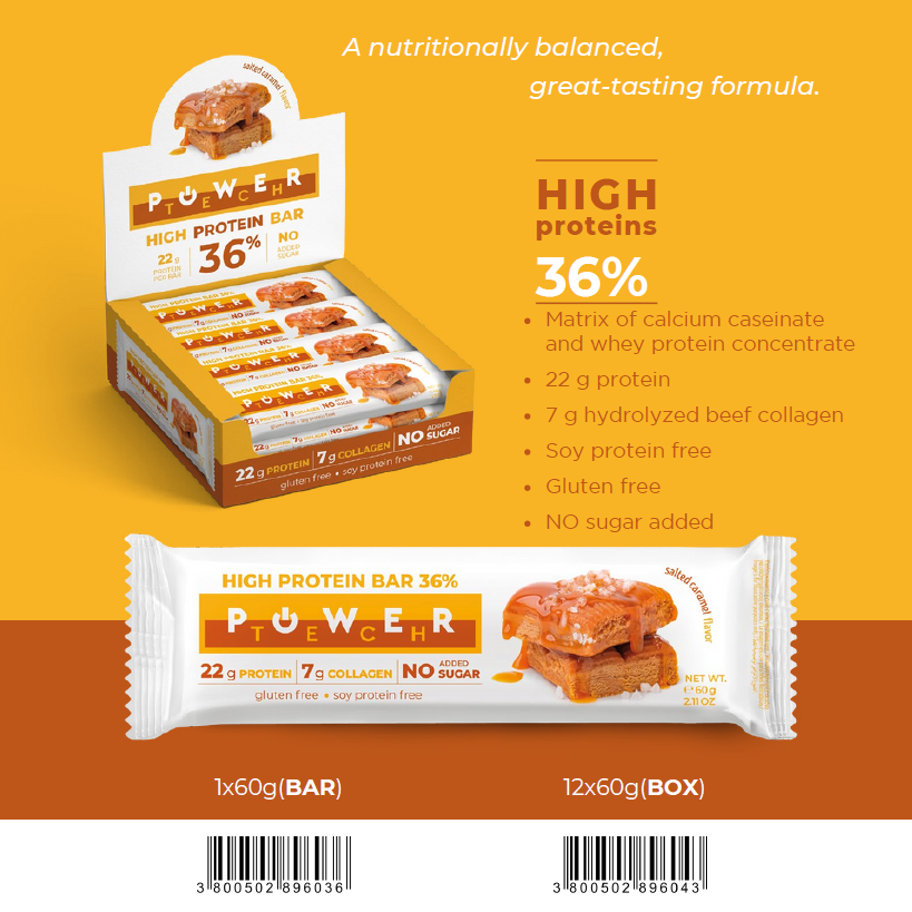 Power Tech High Protein Bar – Salted Caramel