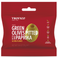 Trofico Greek Green Pitted Olives with Garlic & Chili Flakes