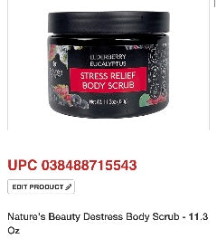 Nature Beauty De-Stress Body Scrub – 11.3 oz