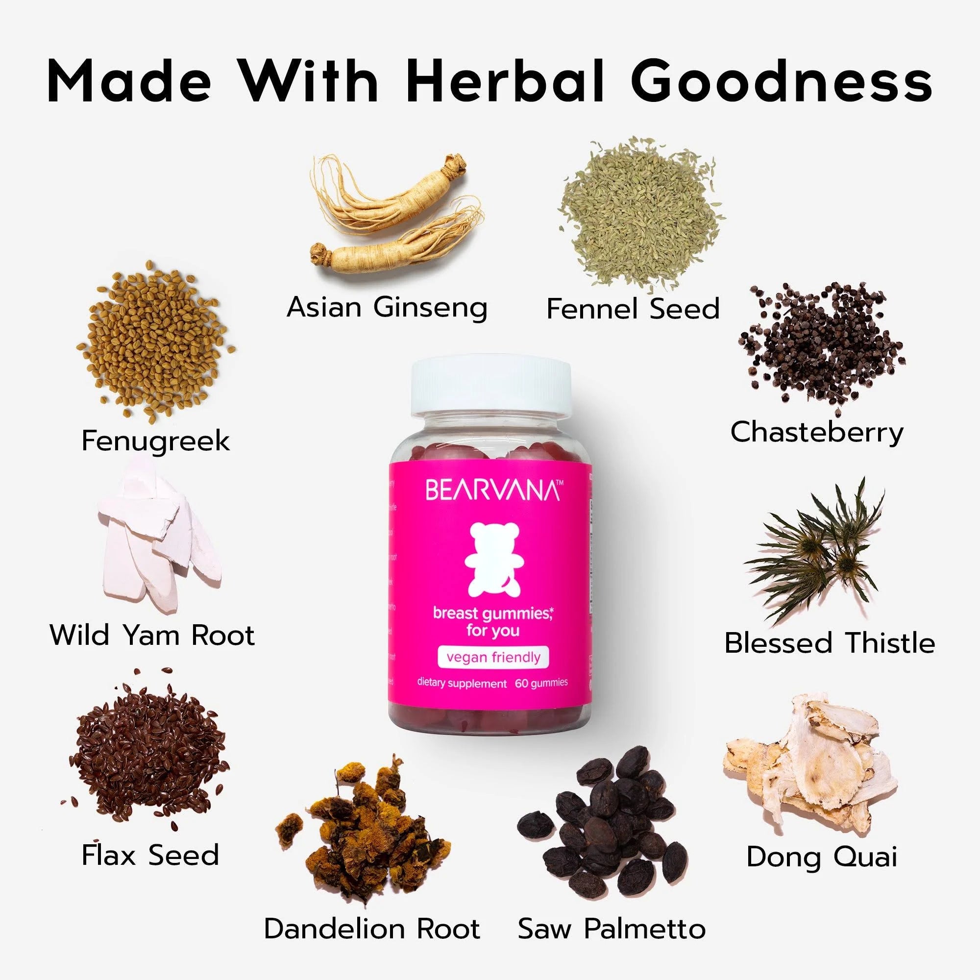BEARVANA Breast Gummies for Women Support Organic Balance and Confidence