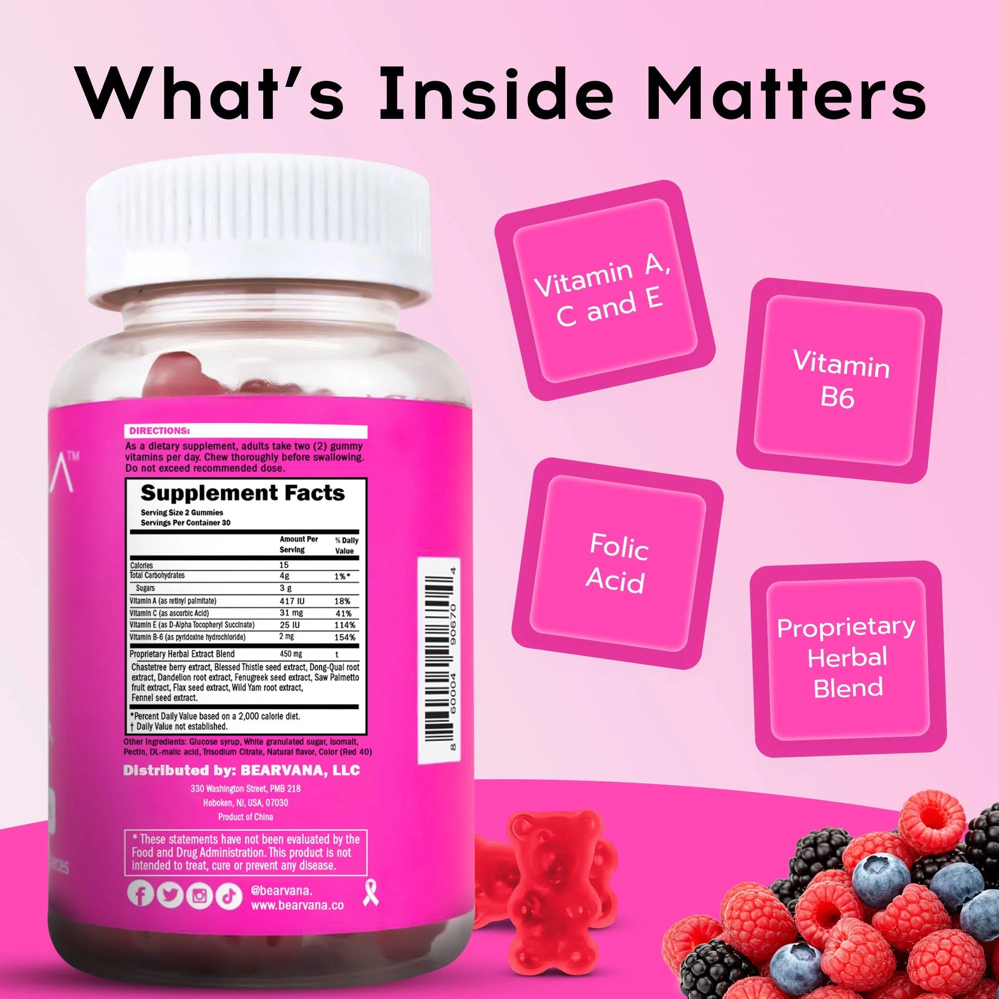 BEARVANA Breast Gummies for Women Support Organic Balance and Confidence