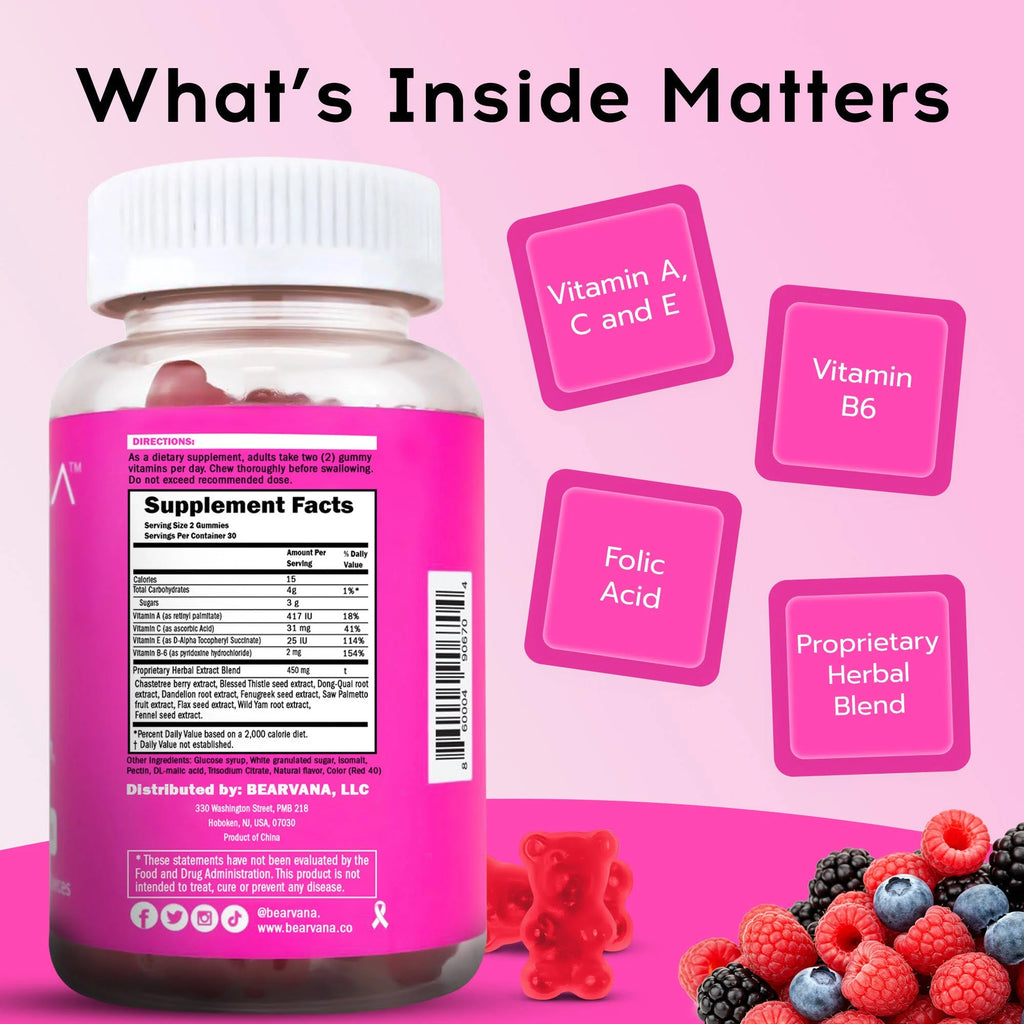 BEARVANA Breast Gummies for Women Support Organic Balance and Confidence